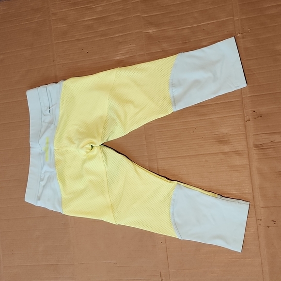 Stella McCartney x Adidas mint green/yellow cropped pants-S - Picture 2 of 7